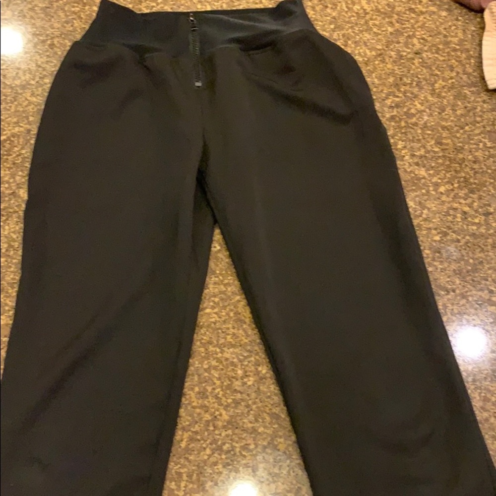 5 dance black hip hop slip on/off pants